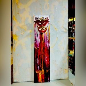 ORIGINAL  NEW! 42x10 Acrylic hand painted by Doka Art. “